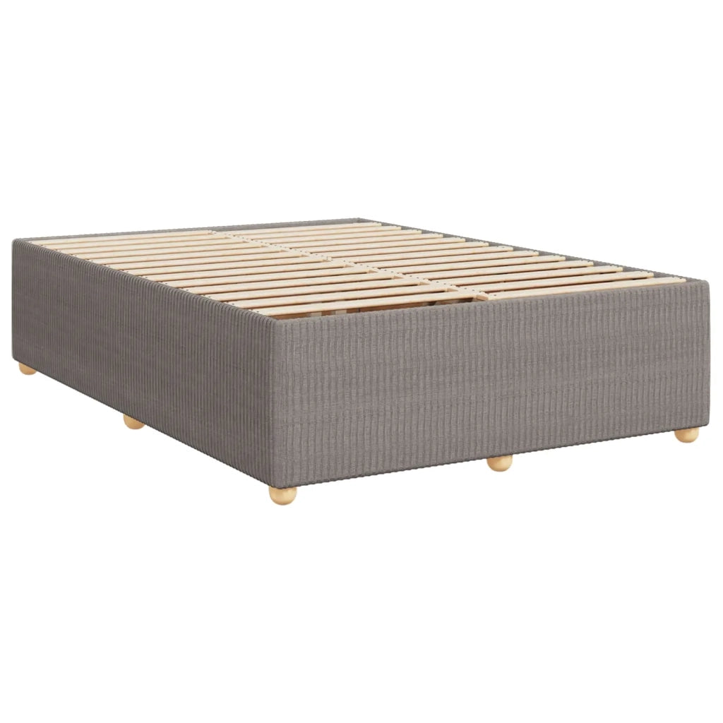 Letto box spring con materasso Tortora 140 x 200 cm Tessuto 3454421