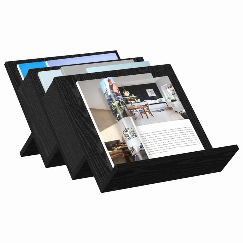 Scaffale per riviste Rovere Nero 53 x 40 x 28,5 cm CFW3751018