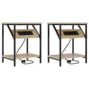 Set di 2 Comodini | Armadio da Notte | Mobiletto da notte Rovere Sonoma 38 x 30 x 48 cm