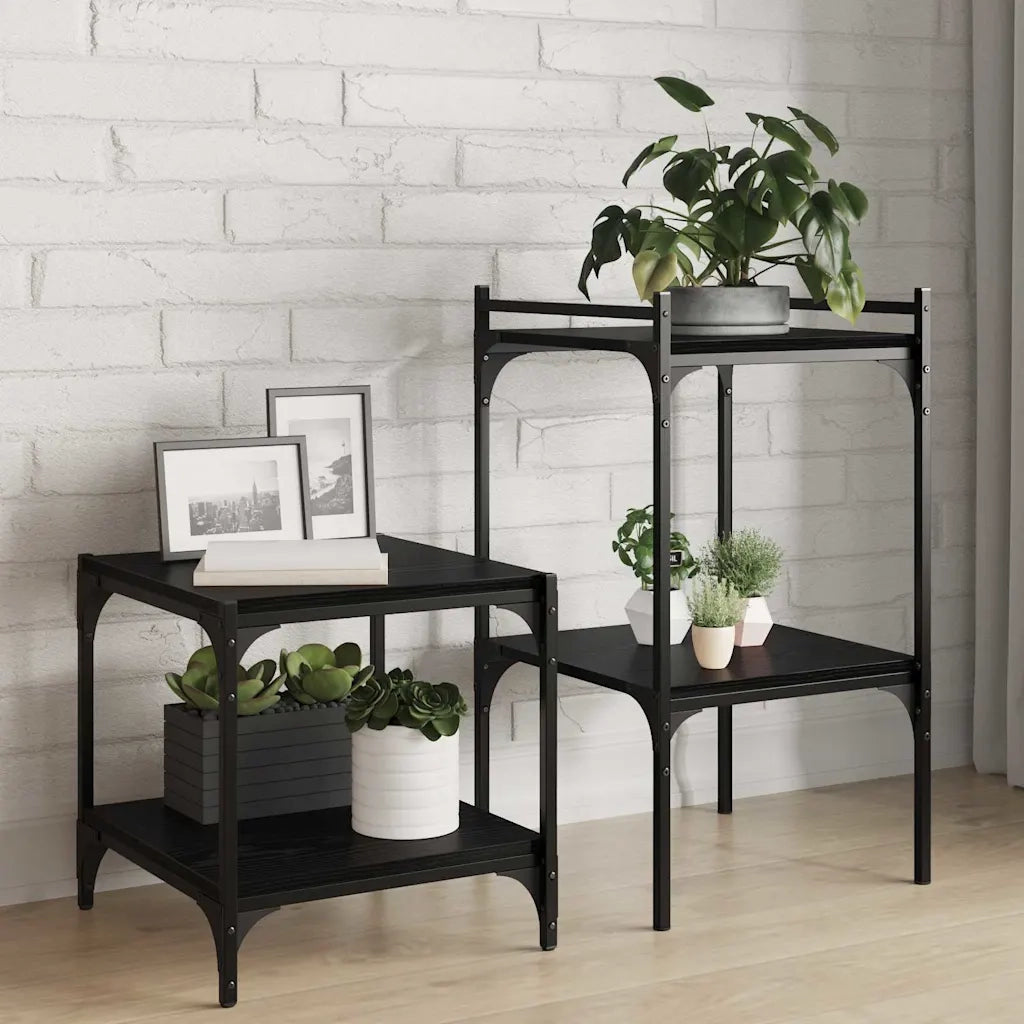 Scaffale 4 pcs Nero 40 x 40 x 1,5 cm Legno multistrato 875050