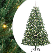 Albero di Natale Artificiale-Albero Natalizio con Rami Pieghevoli Verde 180 cm 880365