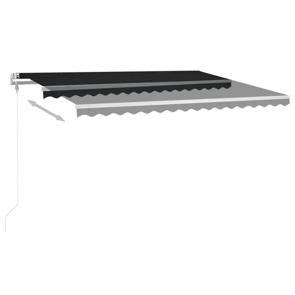 Tenda Automatica con Sensore Vento e LED 400x350 cm Antracite cod mxl 43637
