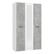 Armadio Camera da Letto Lavagno, Guardaroba 3 Ante Appendiabiti, 119x53 cm Bianco