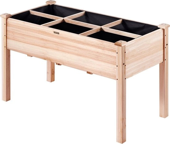 Letto di Giardino - Hanno Elevato il Letto di Giardino - Sistema di Drenaggio - Per Piante - Fiori - Verdure - Erbe - 120 x 58 x 76 cm