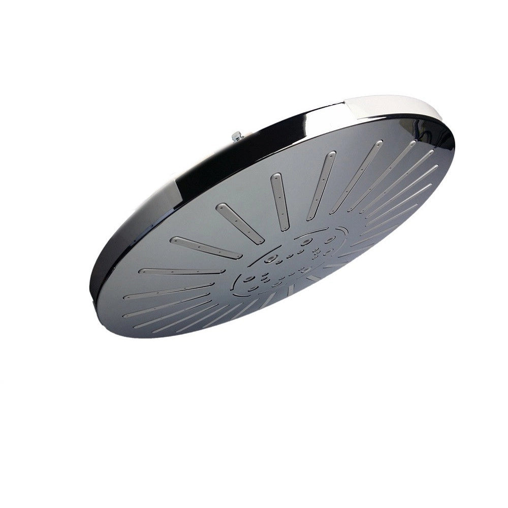 Trade Shop - Soffione Doccia Tondo Rotondo 8" Bagno Effetto Pioggia Sottile Cromato 93005 -
