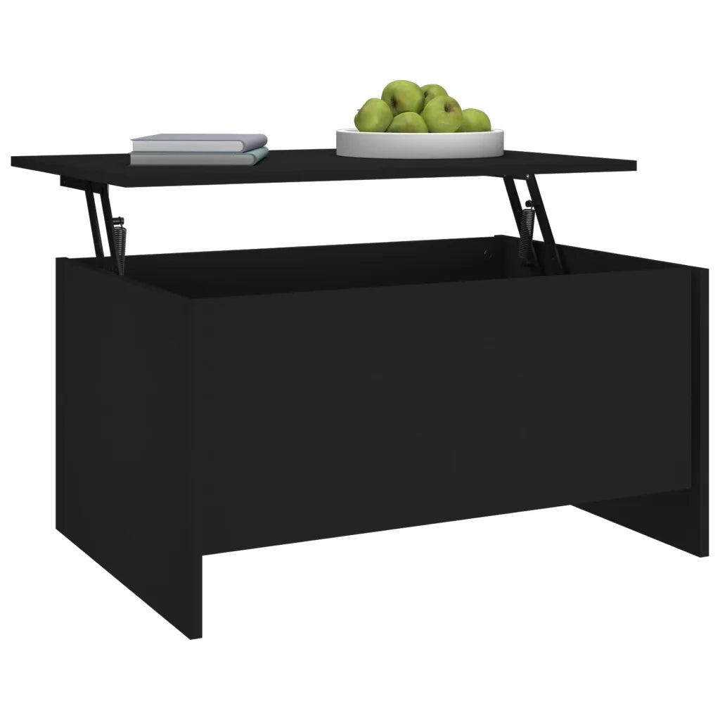 Tavolino da Salotto Nero 80x55,5x41,5 cm in Legno Multistrato cod mxl 19289