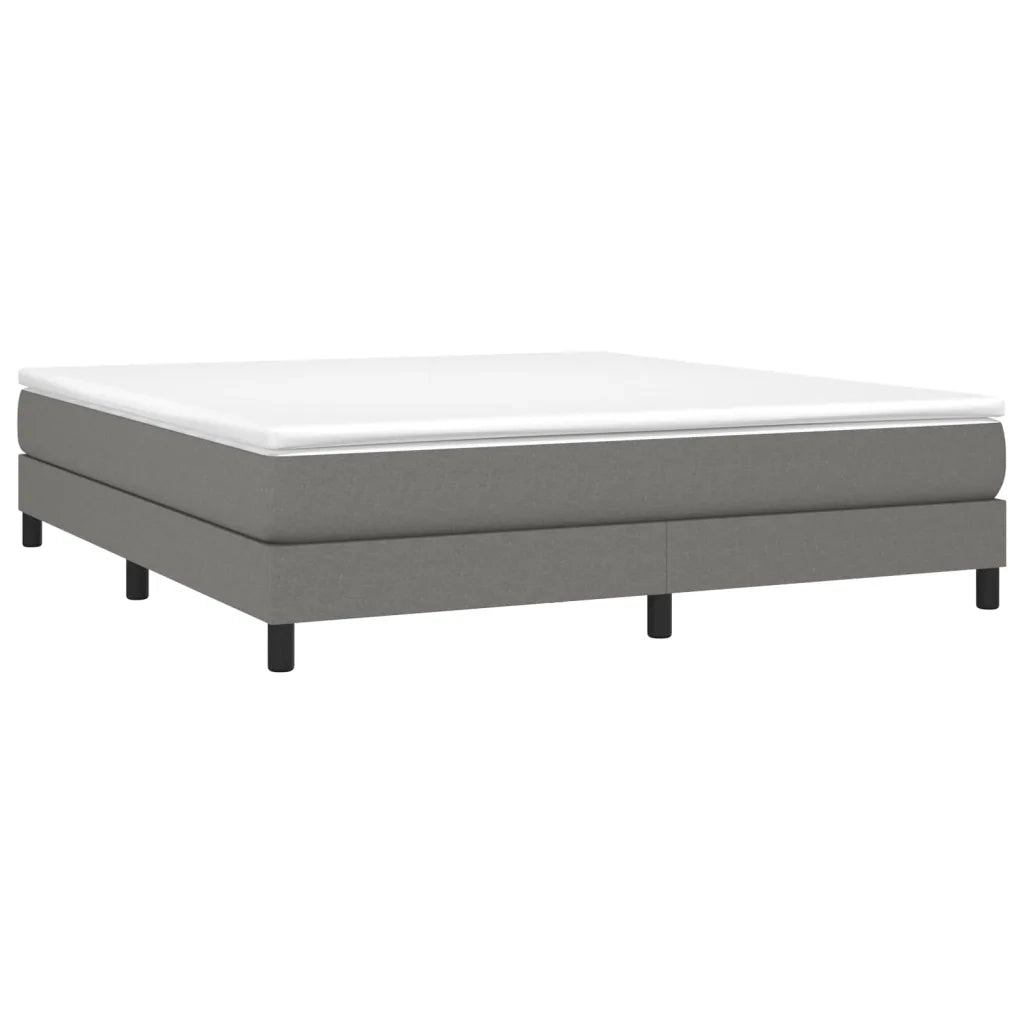 Struttura Letto a Rete a Molle-Giroletto Grigio Scuro 180x200 cm Tessuto 183062