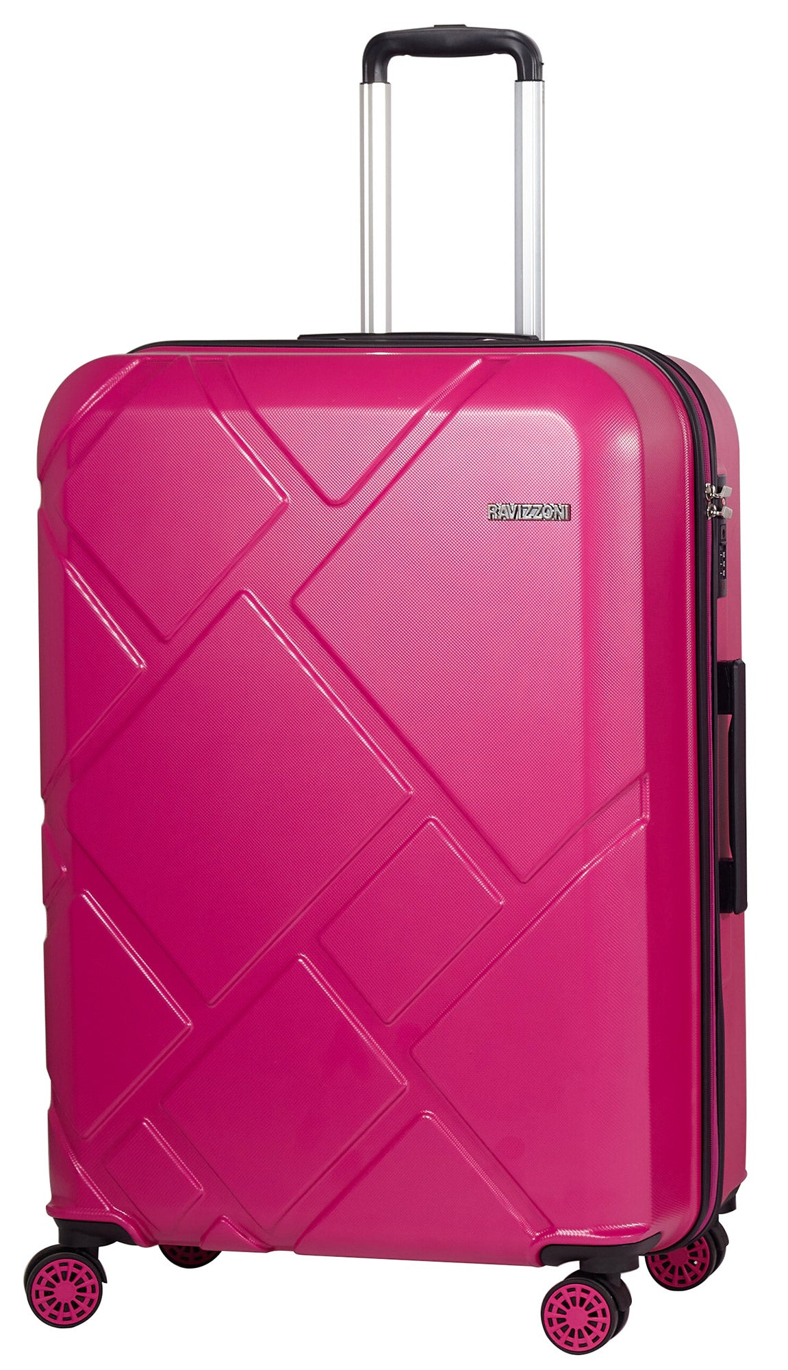 Set 3 Valigie Trolley Rigide in ABS 4 Ruote TSA Ravizzoni Mango Fucsia