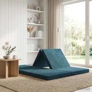 Divano Letto Pieghevole 140 x 67 x 45 cm Blu 900274