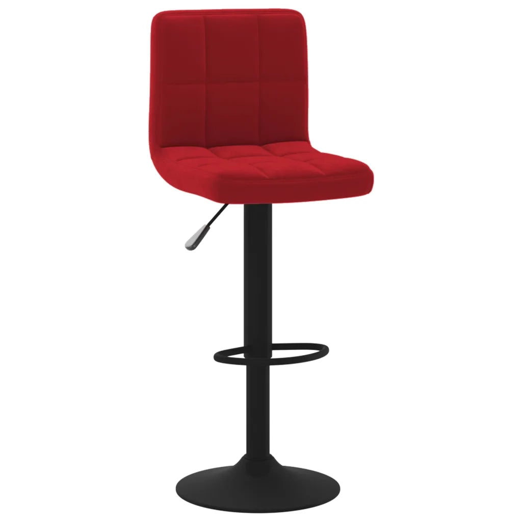 Sgabelli da Bar 2 pz Rosso Vino in Velluto cod mxl 64091