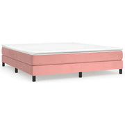 Letto matrimoniale | Letto per adulti | Struttura Letto a Rete a Molle Rosa 160x200 cm in Velluto