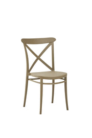Set 2 sedie moderne polipropilene tortora 51x51x87 - Mobili 2G