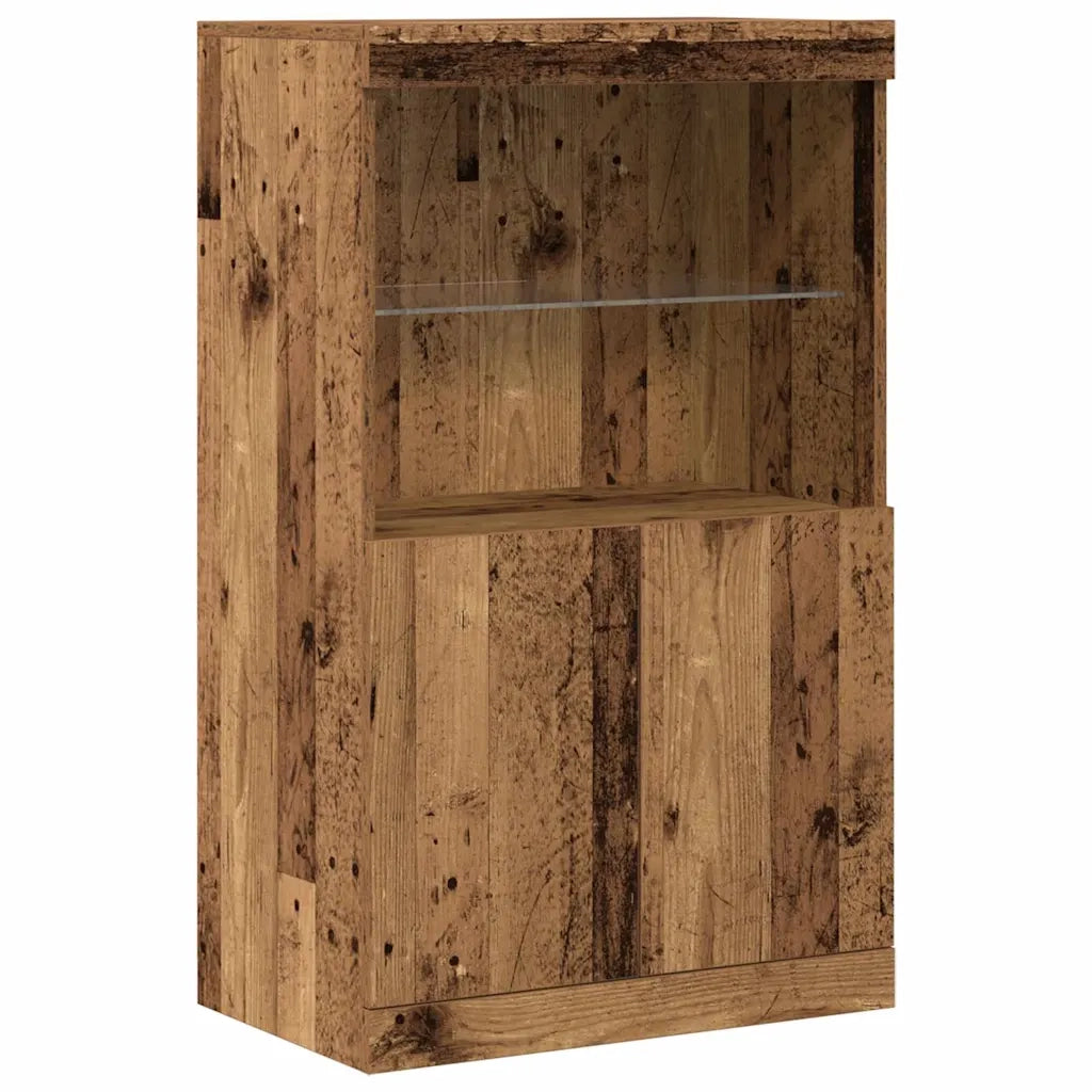 Credenza | Madia LED Marrone 60 x 37 x 100 cm Legno multistrato