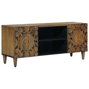 Mobile TV Marrone 105 x 33,5 x 46 cm Legno di mango massello 4018332