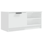 Mobile TV multimediale scaffale TV mobile TV sala da pranzo soggiorno camera da letto 80 x 35 x 36,5 cm legno ingegnerizzato bianco 02_0026267