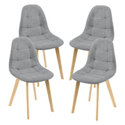 Set di 4 sedie da pranzo 86 x 53 x 47 cm grigio chiaro 03_0006770