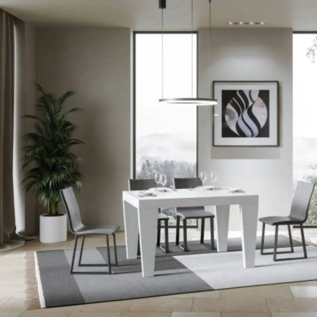 Tavolo allungabile 130/234x90 cm Spimbo Premium colore bianco frassino