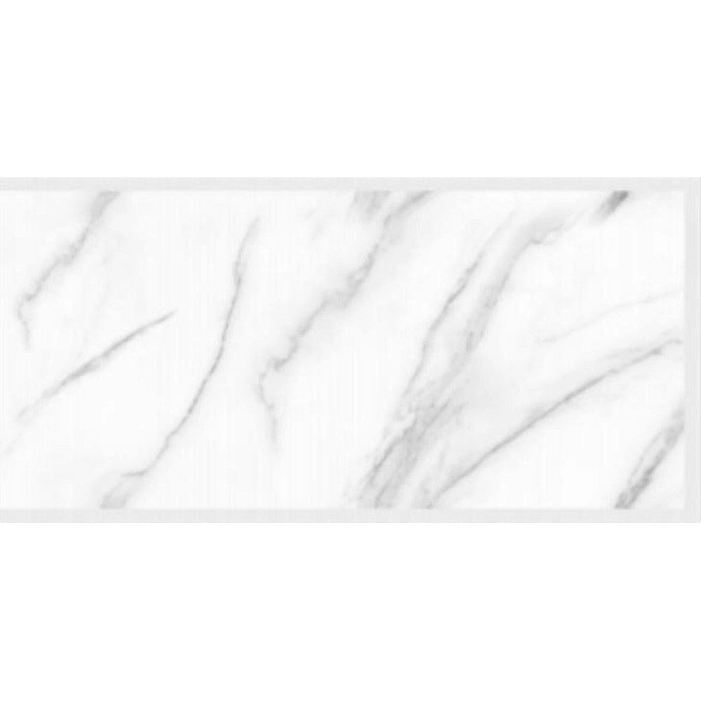 Trade Shop - Pannello Adesivo Effetto Marmo Bianco Con Venature Pareti Paraschizzi 300 X 60cm -