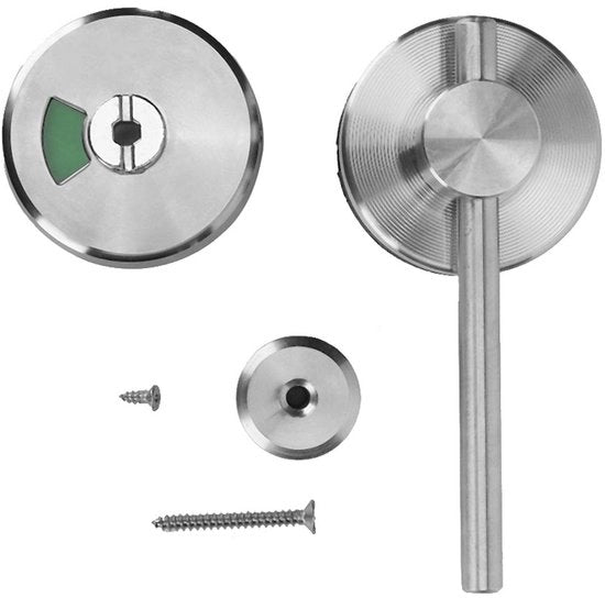 Indicatore di presenza per porta WC in acciaio inossidabile - Robusto e duraturo - Ideale per toilette pubbliche - Vacante o occupato