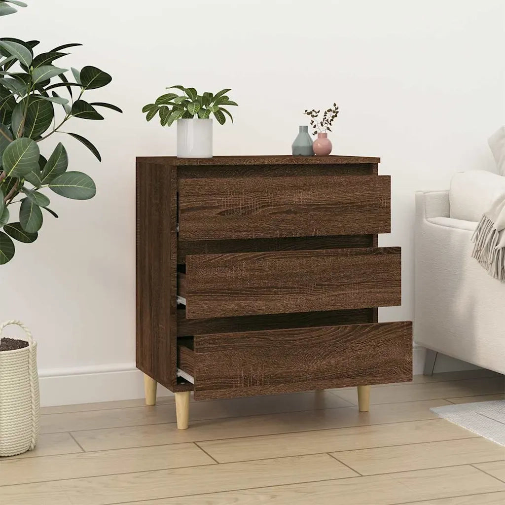 Credenza Rovere Marrone 60x35x70 cm in Legno Multistrato cod mxl 27282