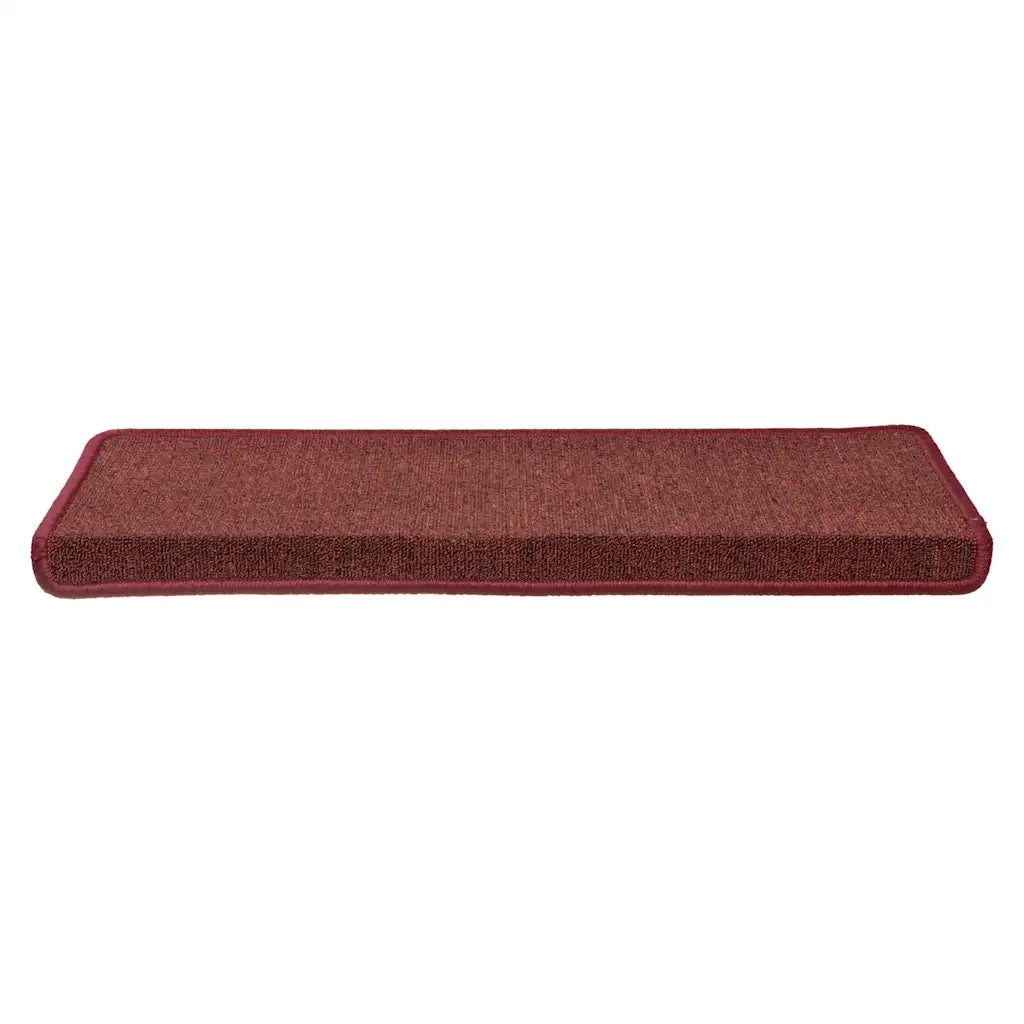 Tappetini per scale 30 pz 65x21x4 cm Bordeaux bordo rettangolare