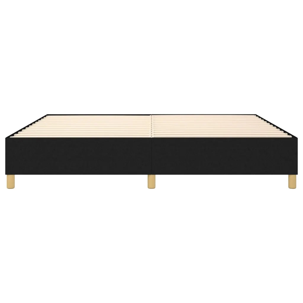 Struttura Letto a Rete a Molle-Giroletto Nero 140x190 cm in Tessuto 743509