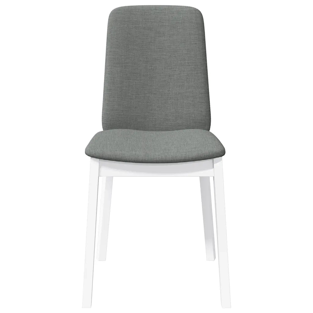 vidaXL Sedie da Pranzo con Cuscini 2 pz Bianco Legno Massello di Hevea