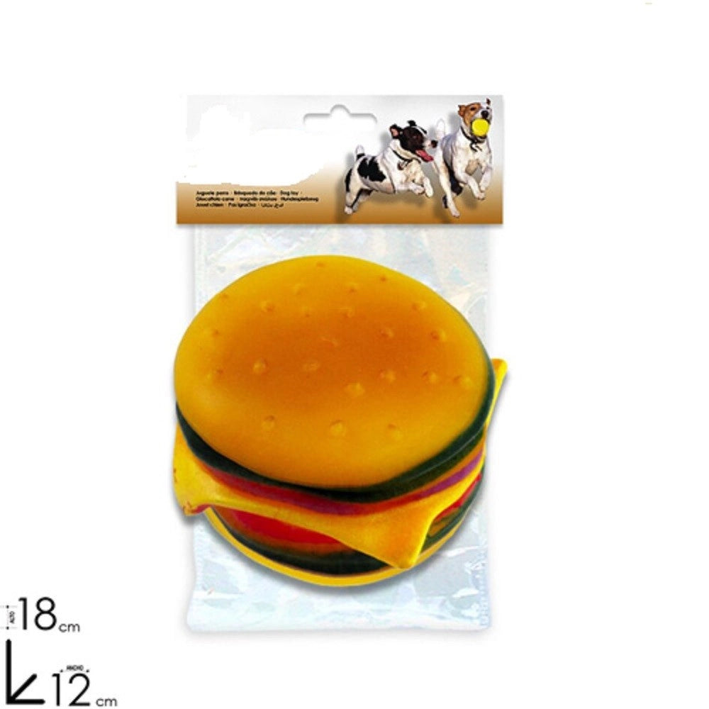 Trade Shop - Panino Hamburgher Giocattolo Per Cani Gatti Con Suoni 18 X 12 Cm Giocattoli Cane -