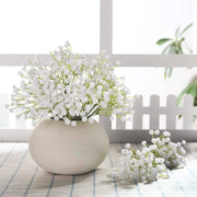 Trade Shop - Rami Fiori Nebbiolina Artificiale 12 Pezzi Bianchi Finte Gypsophila Decorazioni -