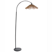 Lampada da terra con paralume in carta fatto a mano e base in metallo Rustic Boho