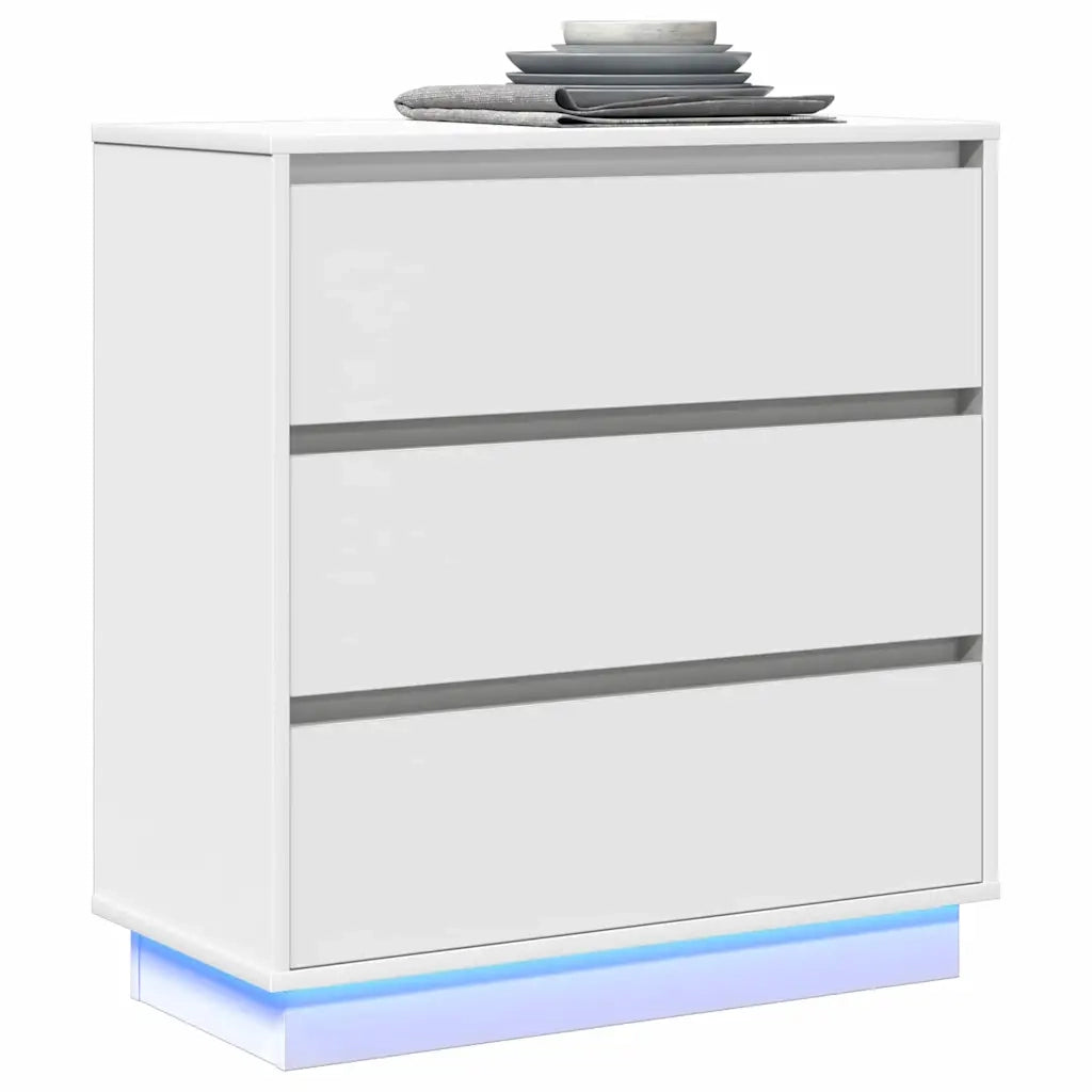 Comodino | Armadio da Notte | Mobiletto da notte Bianco 71 x 34,5 x 75 cm Legno multistrato