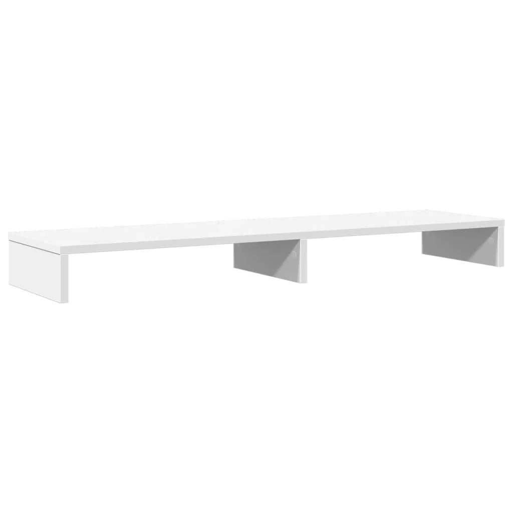Supporto per monitor mobile da scrivania 100 x 27 x 10 cm legno ingegnerizzato bianco 02_0044831