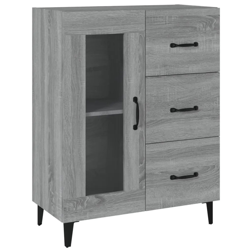 Credenza Grigio Sonoma 69,5x34x90 cm in Legno Multistrato 817367