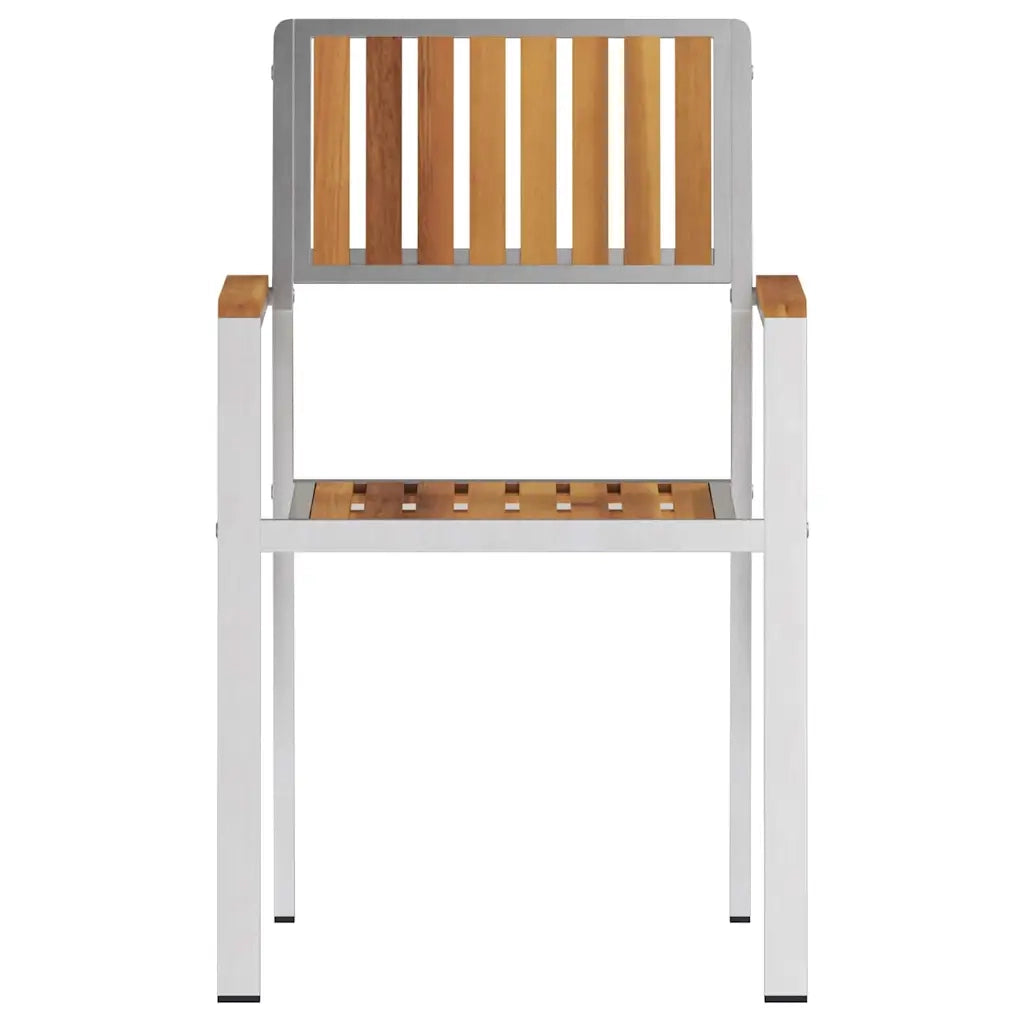 Sedia da Giardino 2 pcs Marrone Legno di Acacia Massello 42006201
