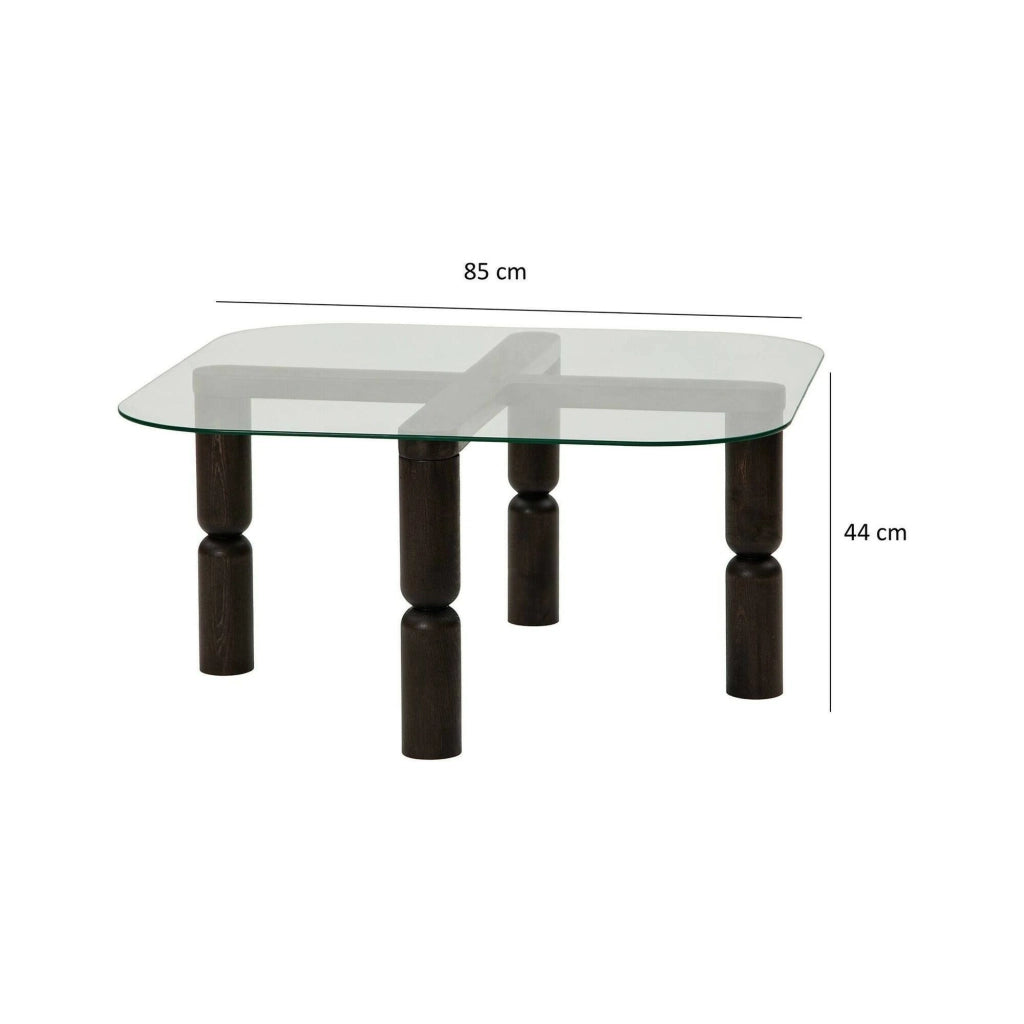 Gran, Tavolino da Salotto Portariviste, 80x80x40h cm Nero Antracite