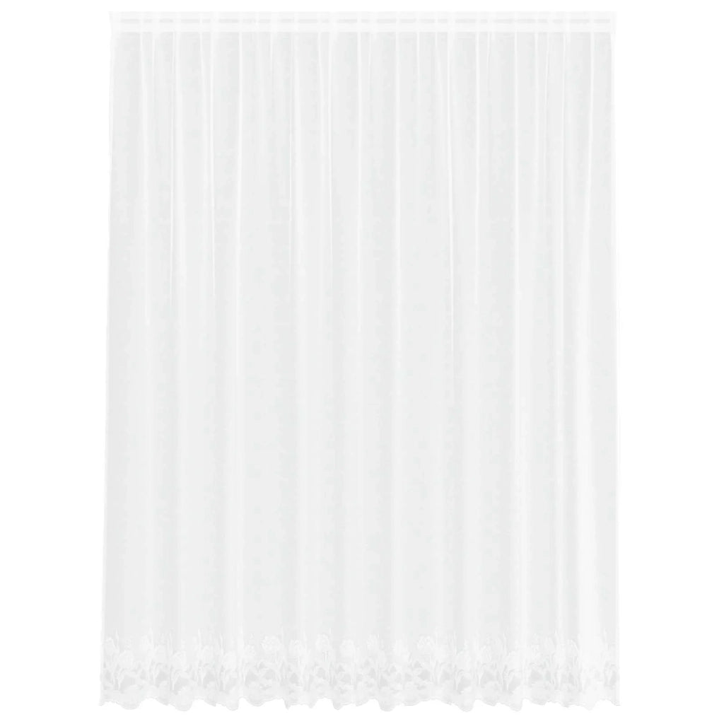 Tenda in Pizzo con tende Bianco 240 x 300 cm Poliestere 4107899