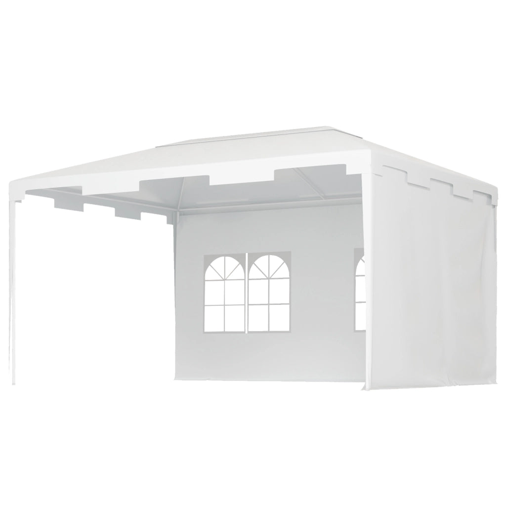 Gazebo da Giardino 395x295x255 cm ¨C Xylo ¨C 2 Laterali 2 Finestre Anti-UV Esterno Bianco