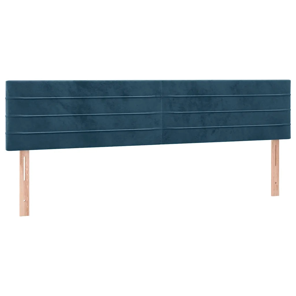 Letto a Molle con Materasso e LED Blu Scuro 160x200 cm 3134475