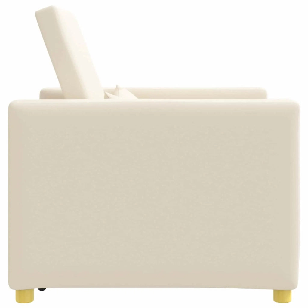 Divano letto | Sof¨¤ letto | Letto singolo estraibile singolo Bianco crema 90 x 165 x 87 cm