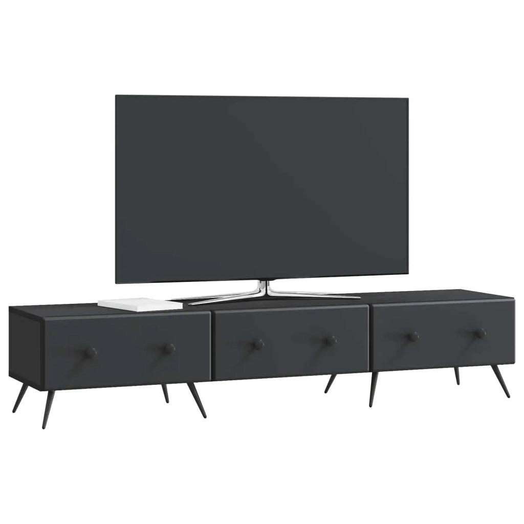 Mobile TV Nero 147 x 34,5 x 30 cm Legno ingegnerizzato 895626