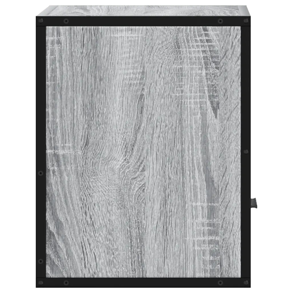 Comodino a Muro Grigio Sonoma 40x31x39,5 cm 848740