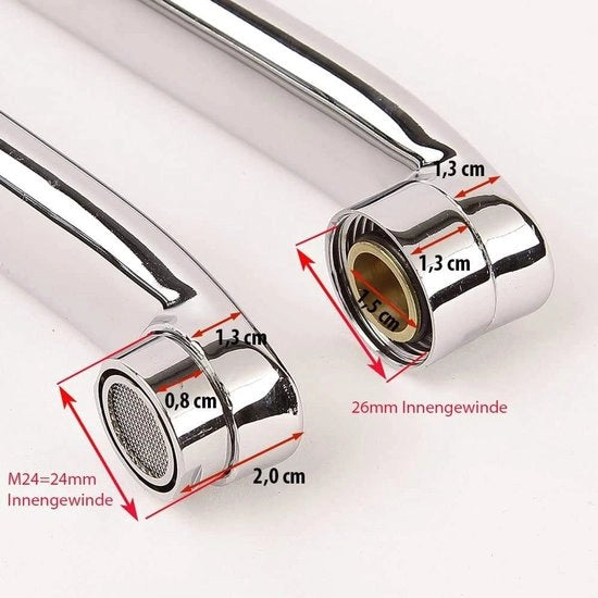 Valvola da cucina ROTOLANTE 18 cm - Armatore rettilineo per cucina e bagno
