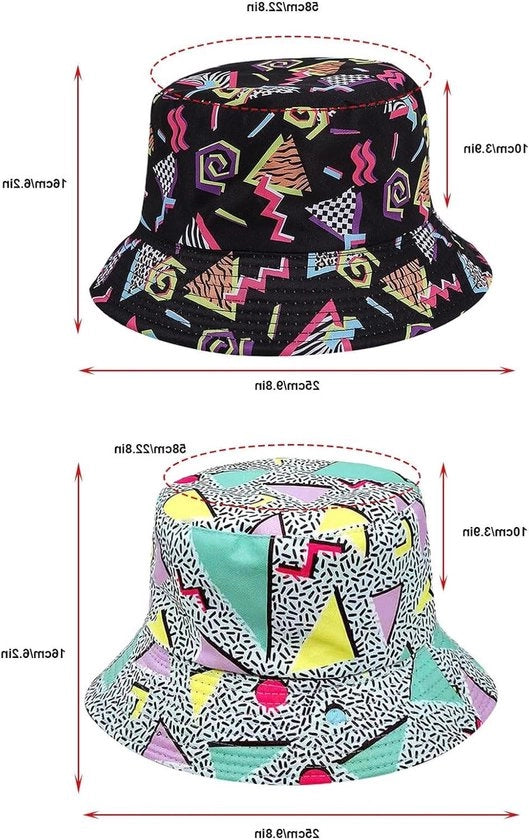 Dischi emersi divertenti - 2 pezzi cappelli da sole retro anni doppio uso outdoor per viaggi di estate e feste