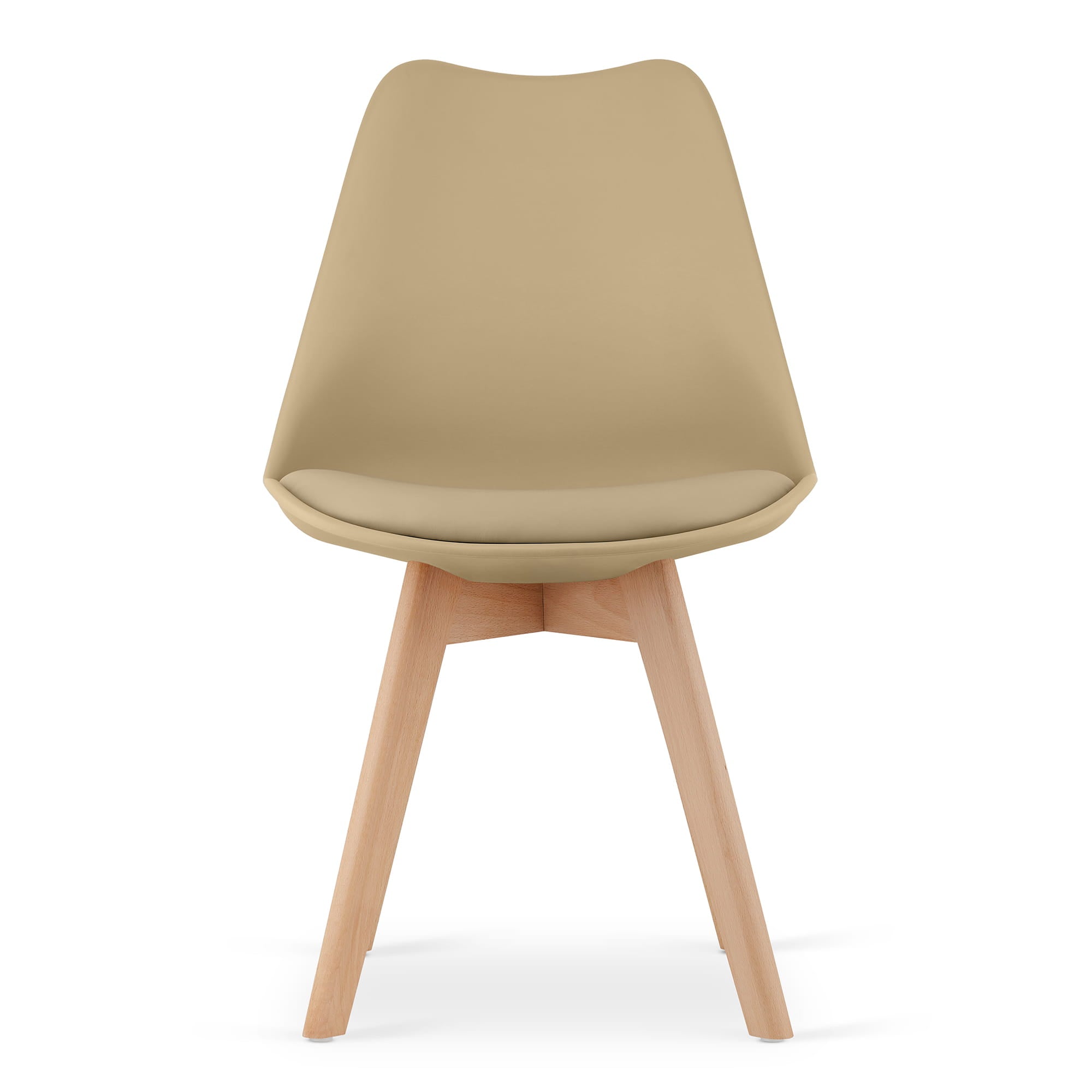 Sedia VALORA RIXK - Design moderno beige scuro con gambe in faggio x 3