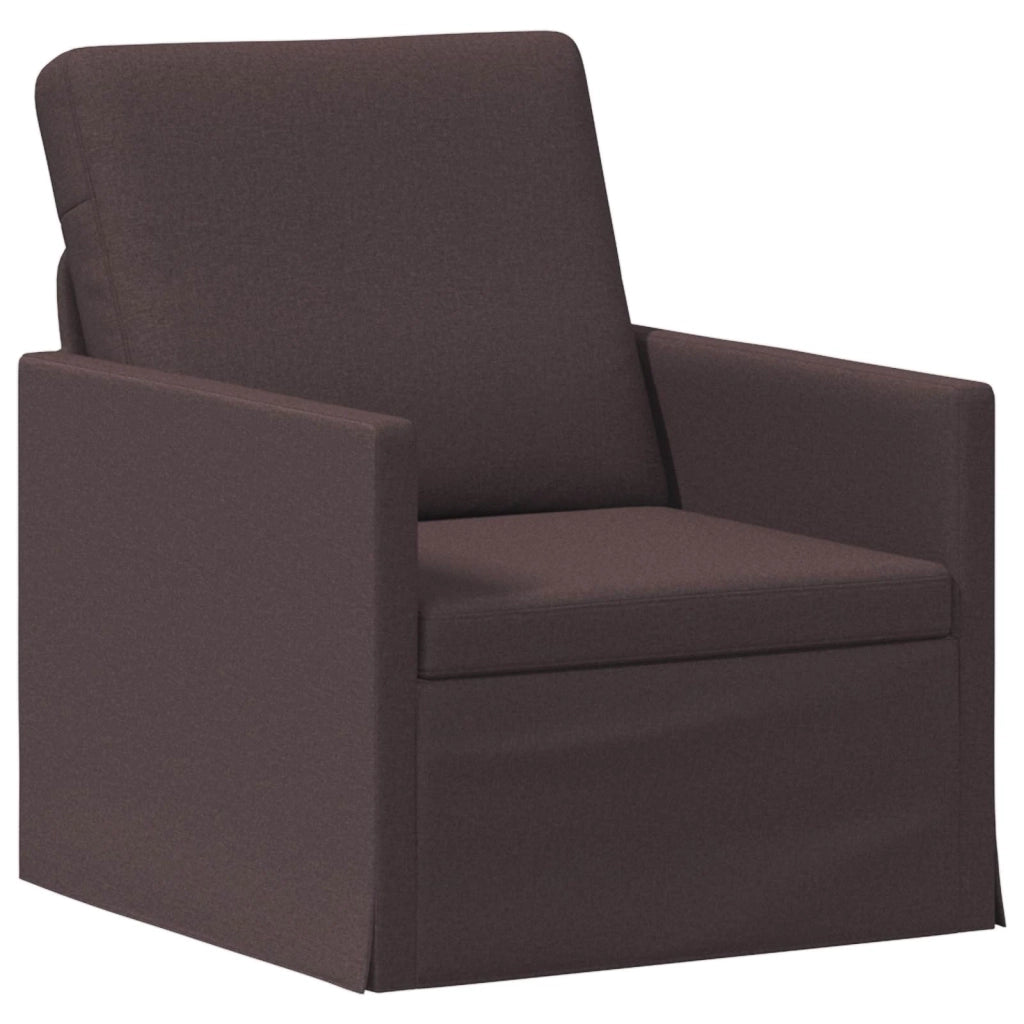 Set di divani 2 pcs Marrone Scuro Tessuto 3433152