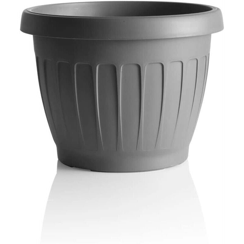 BAMA VASO DA TERRA IN PLASTICA ROTONDO 30 CM COLORE GRIGIO