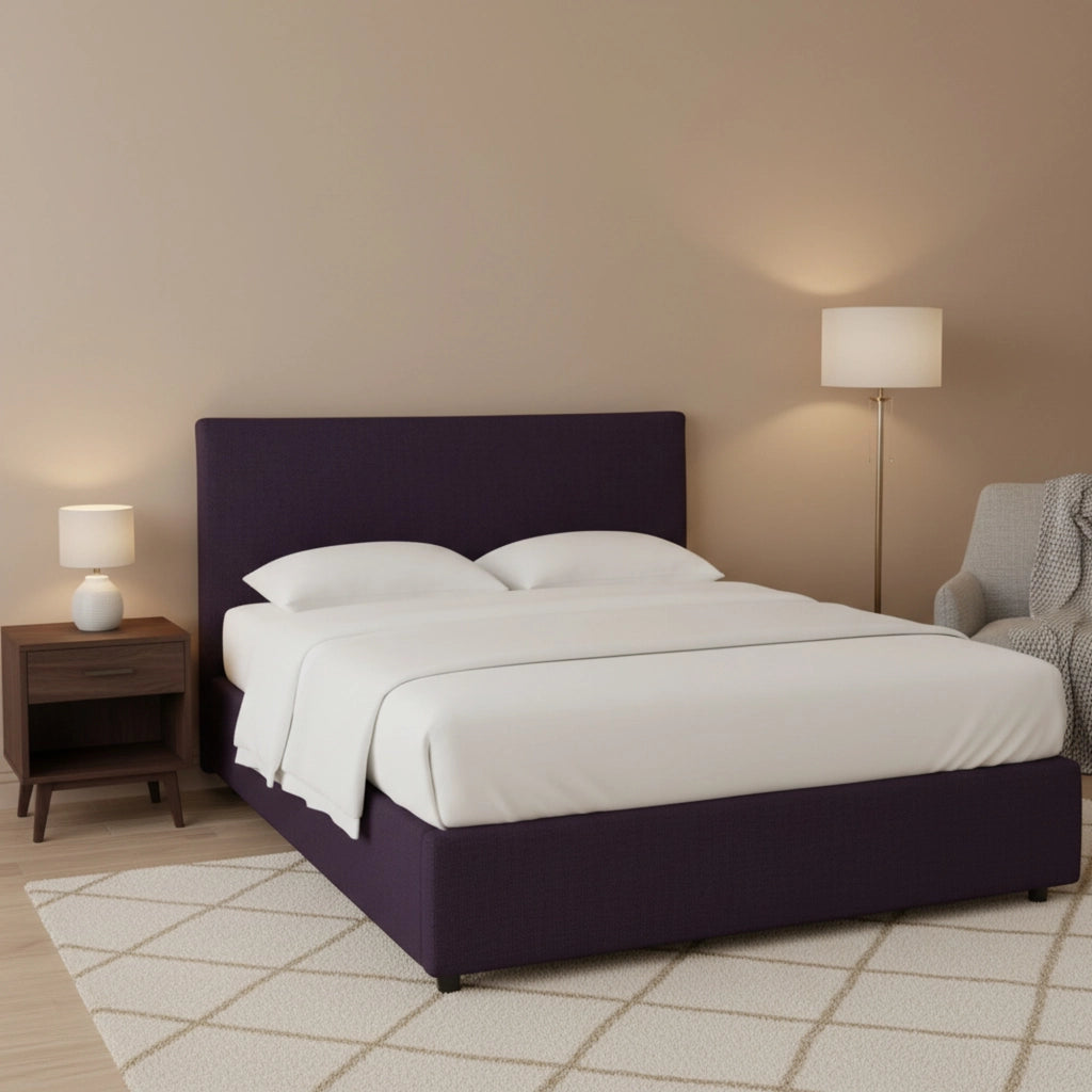 Altrincham, Letto Piazza e Mezza Sfoderabile Made in Italy, Viola