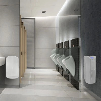 Asciugamani elettrico 1450W automatico salvaspazio grigio