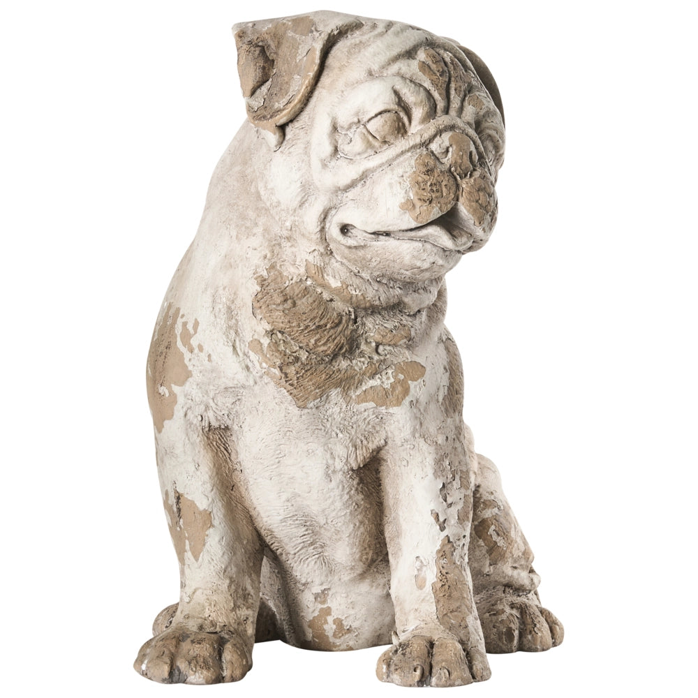Statuetta decorativa da giardino Beige MgO Cane 17 x 27 x 30 cm Elemento decorativo Giardino Terrazza Patio