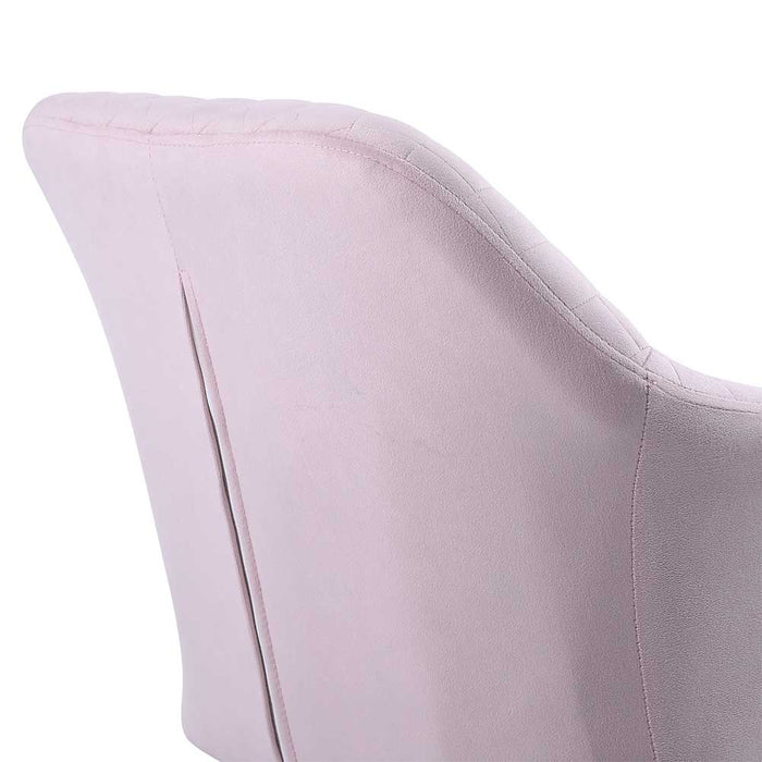 Poltrona Sedia Dondolo Relax Base Slitta Scandinavo Imbottita Design Unic Rosa